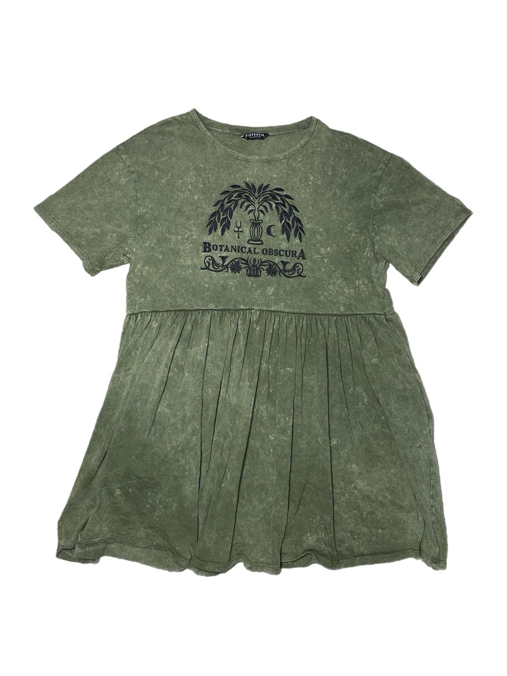 Disturbia Obscura Embroidered Shirt Skater Dress